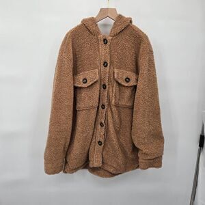 Sanctuary Teddy Utility Jacket Size Large Brown